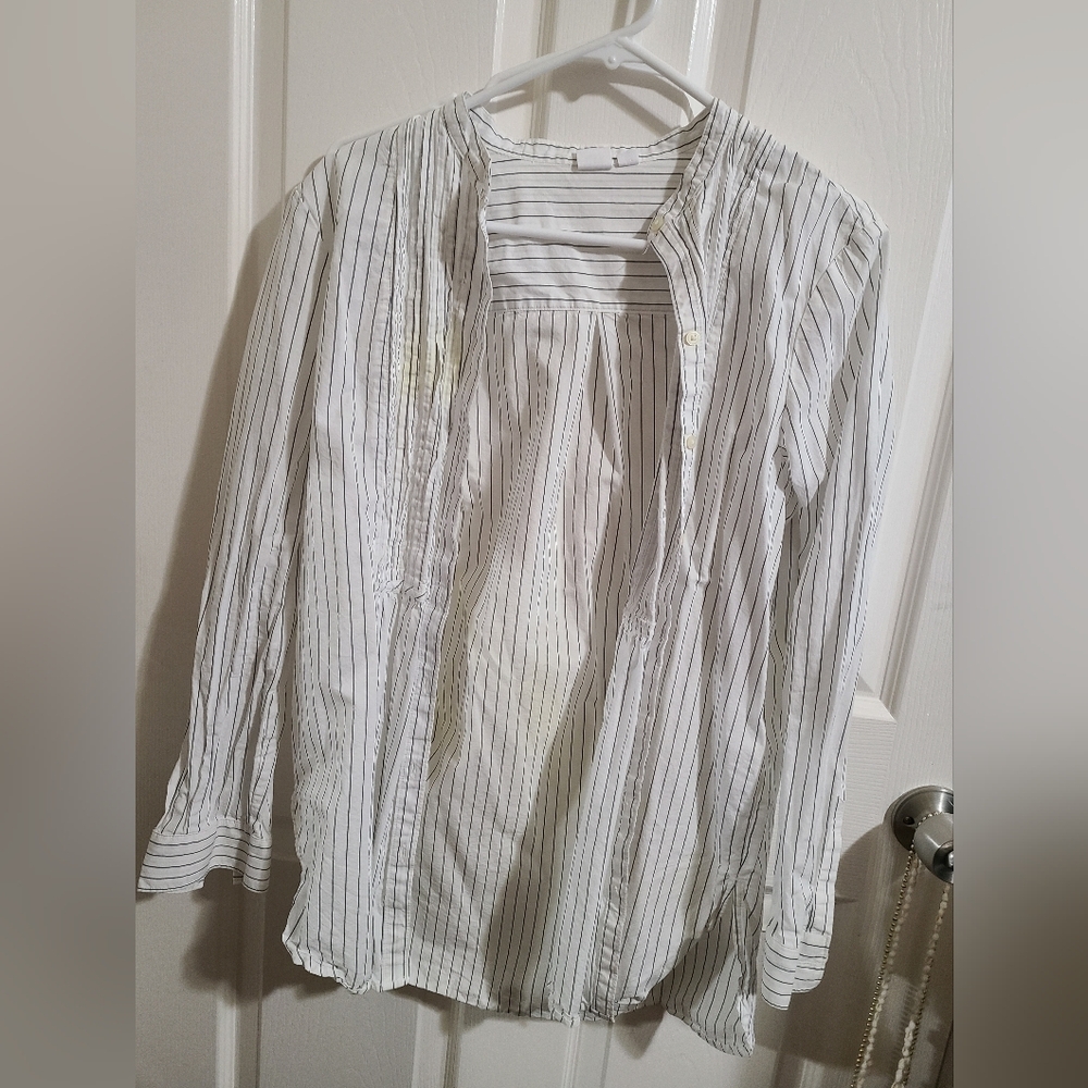 Button Up Long-sleeved Blouse